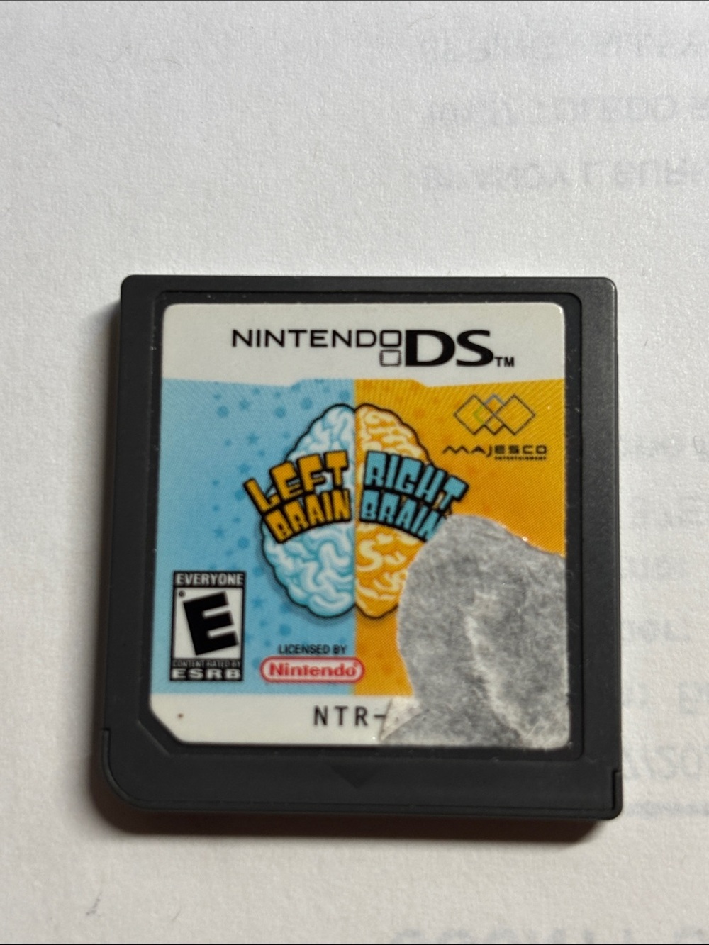 Nintendo DS Left Brain Right Brain Cartridge